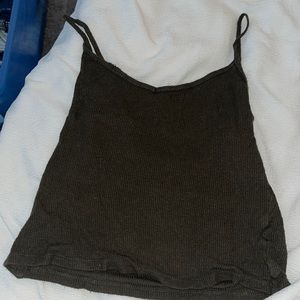 dark green tank top